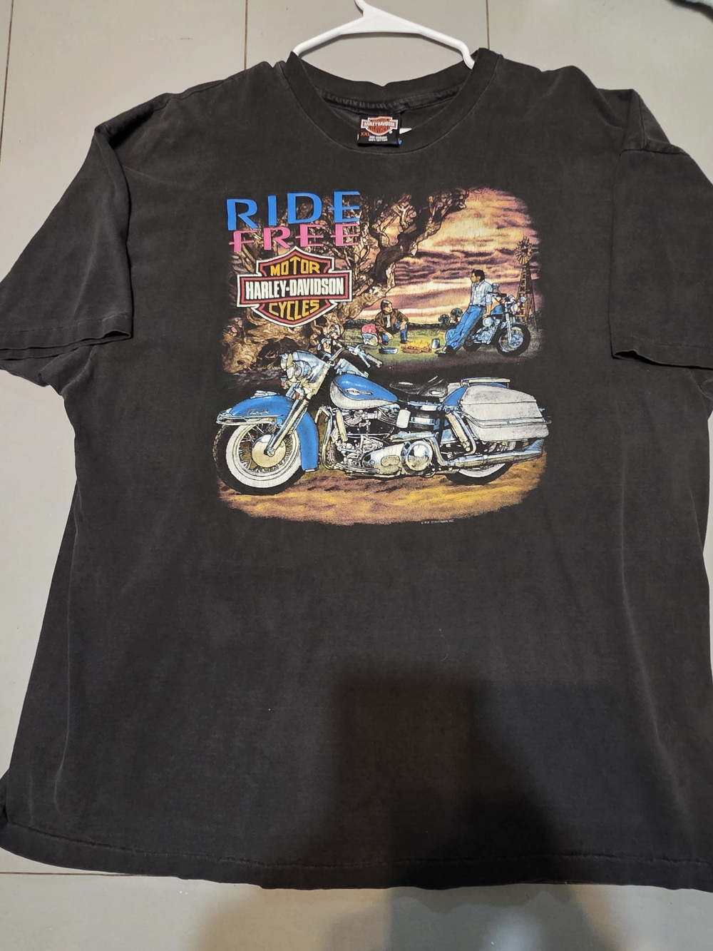 Harley-Davidson Men's Black Graphic 'Ride Free' Motorcycle T-Shirt